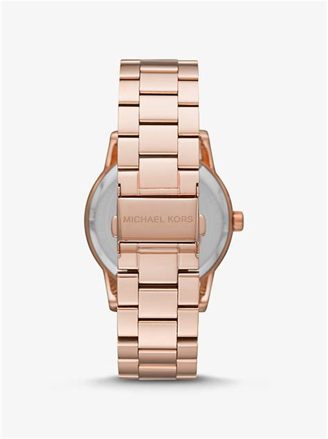 michael kors ritz pave rose gold|Oversized Ritz Pavé Logo Rose Gold.